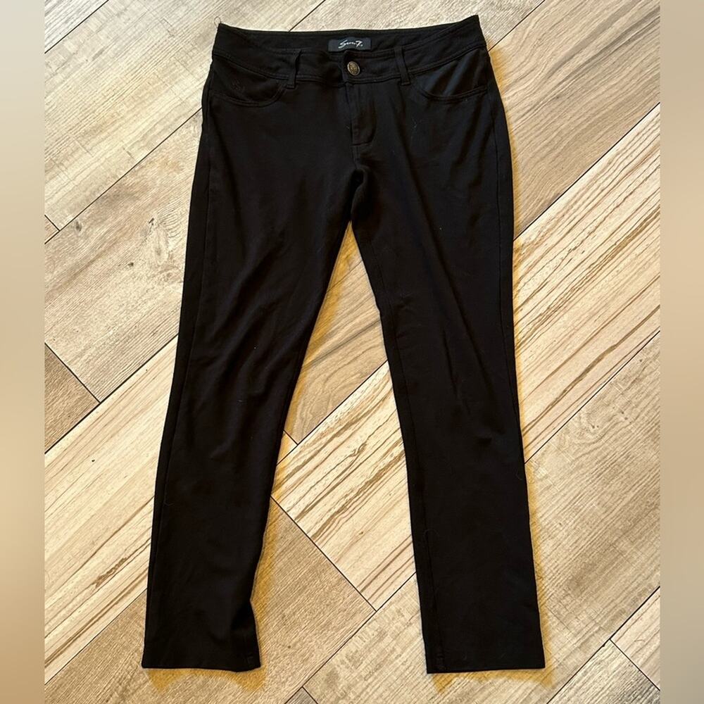 7 for all mankind black skinny stretch jeans pants sz 8